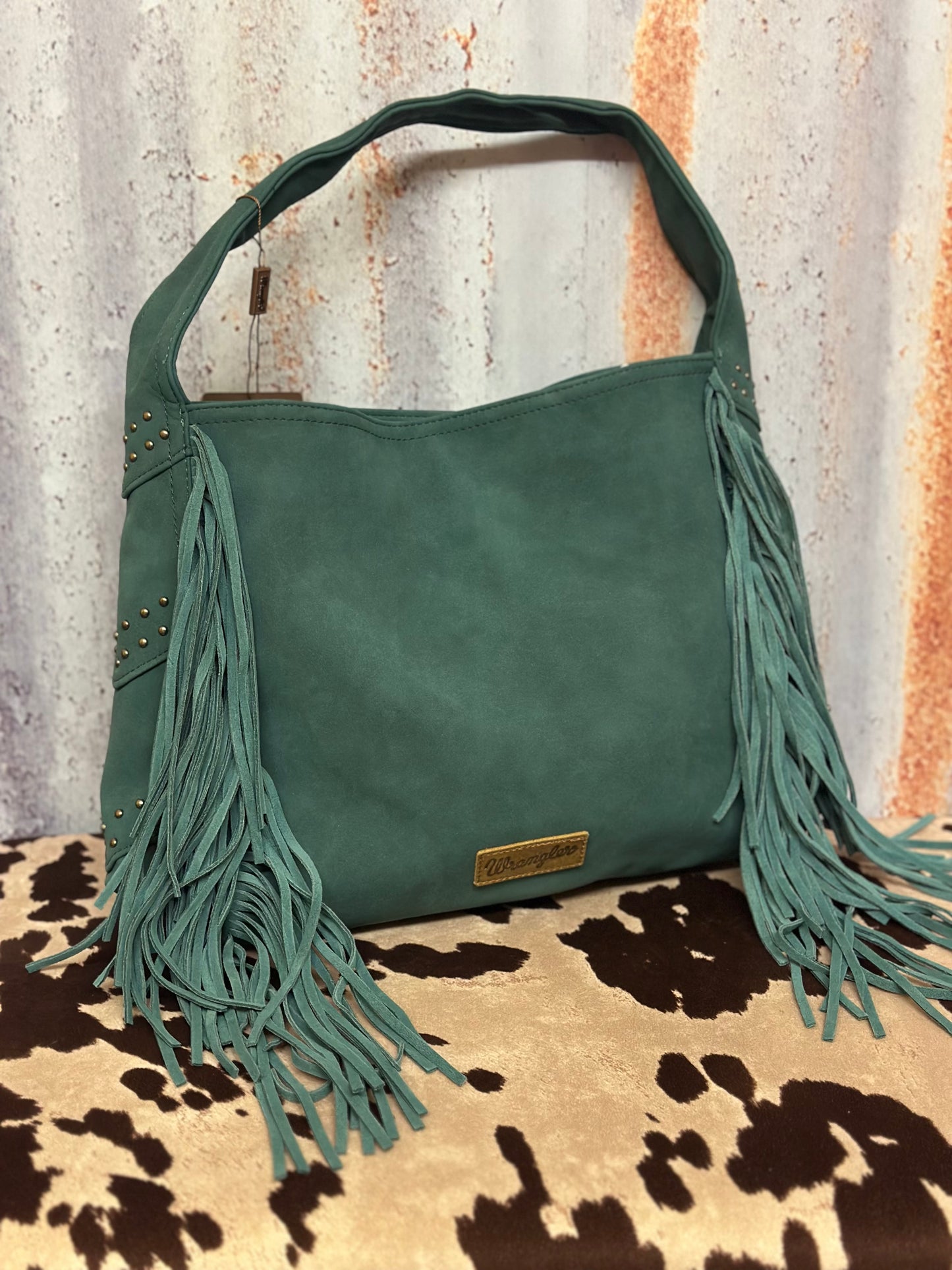 Wrangler Fringe Studded Hobo Bag