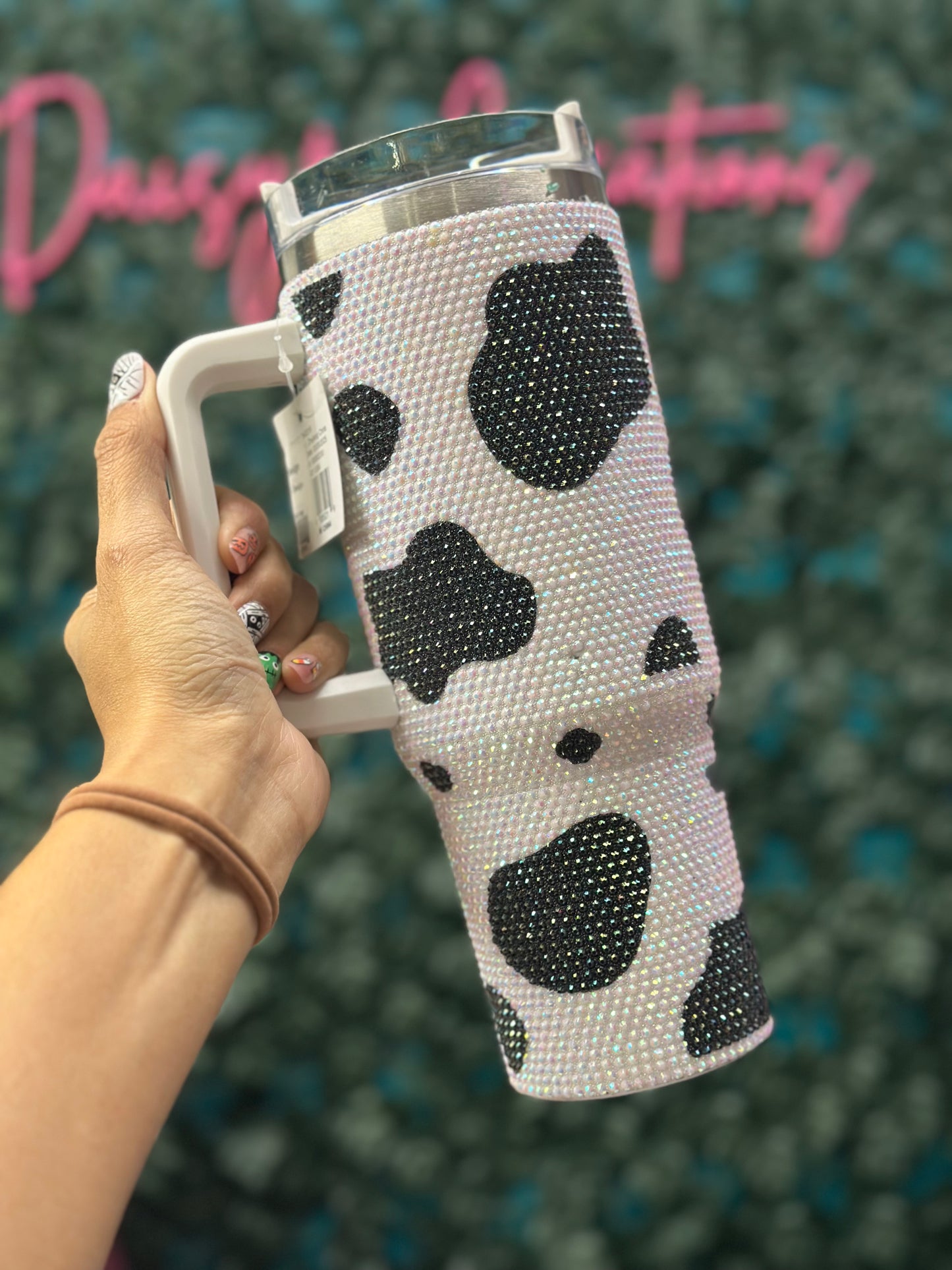 Cowhide 40oz Bedazzled Tumbler