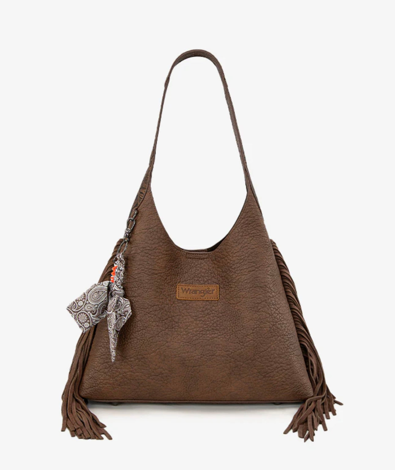 Wrangler Textured Fringe Hobo Bag