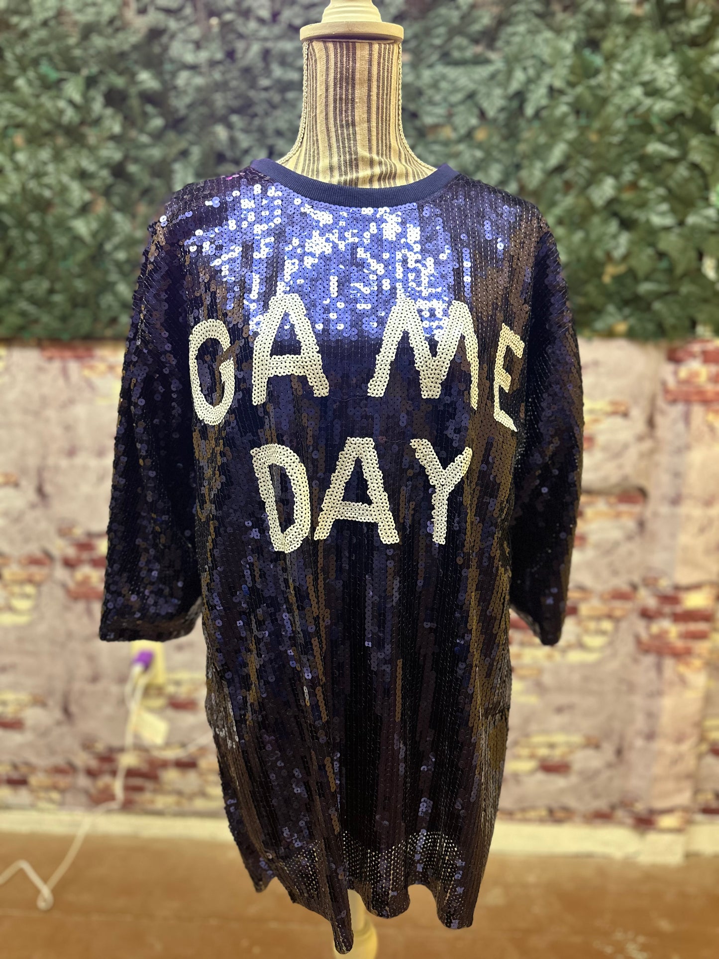 Game Day Sequins Jersey Dress
