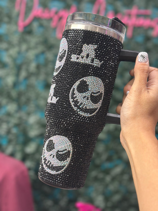 Rhinestone 40oz Jack Skellington