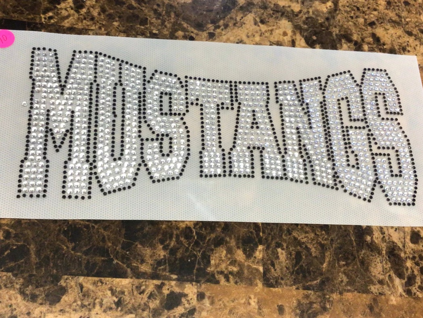 Black Mustang Rhinestone