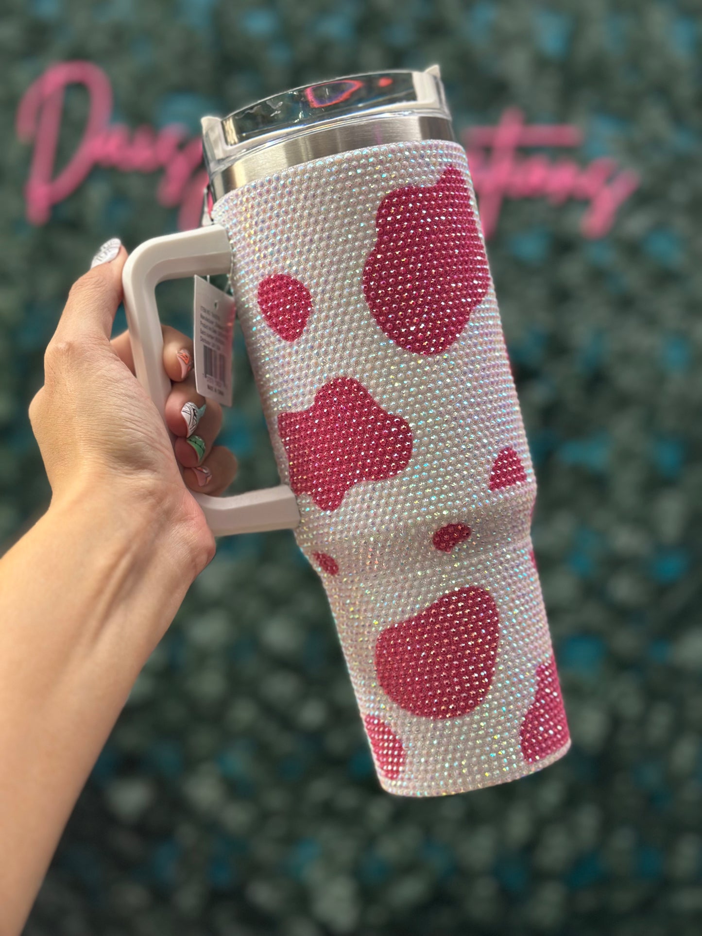 Cowhide 40oz Bedazzled Tumbler