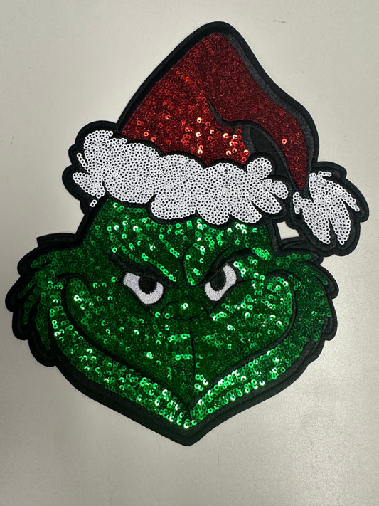 Grinch Sequins Patch