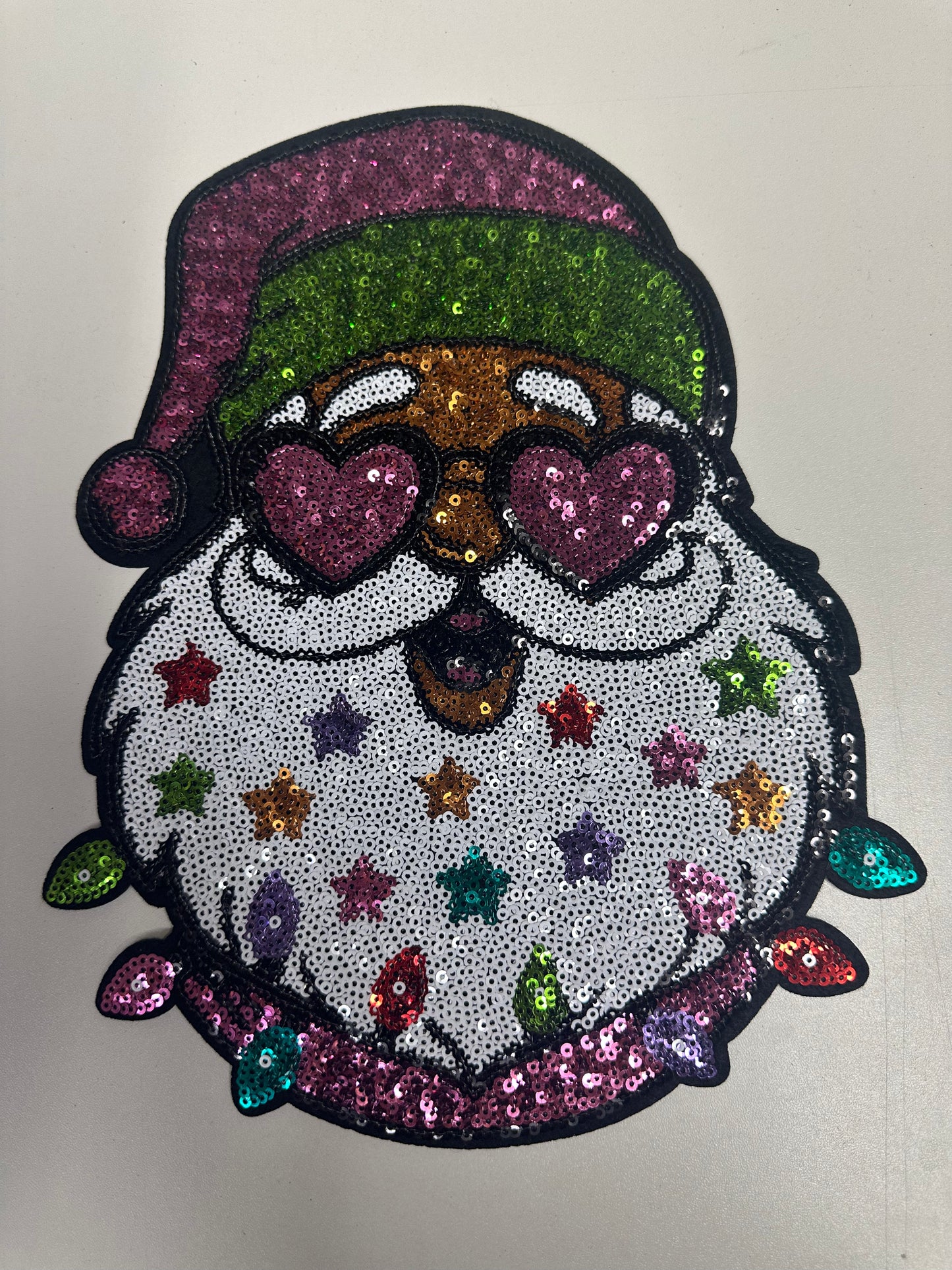 Festive Santa Sequins Patch